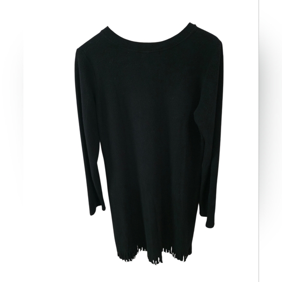 NWT Vintage Lady Carol Chiffon Drop Waist Pleated Shift Dress Black Size 14 - Picture 5 of 17